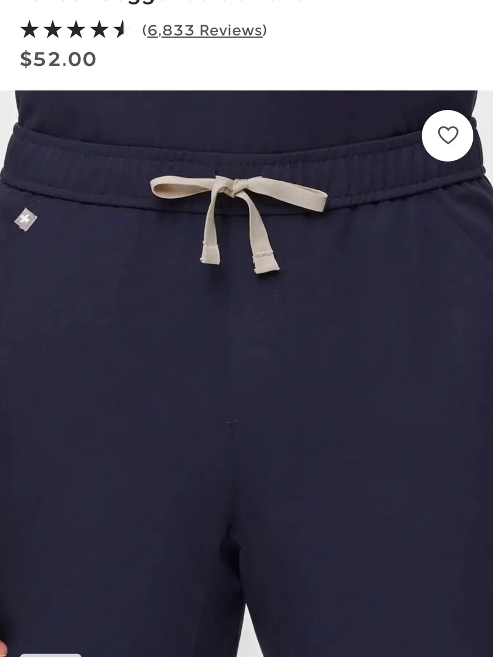 NWOT Figs Navy Jogger Scrub Pants